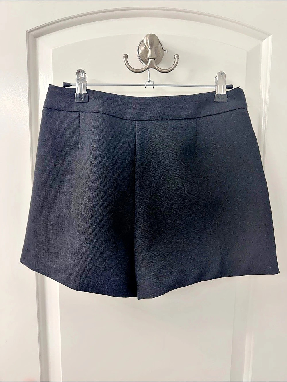 Zara Asymmetrical Black Mini Skort High Waist Medium